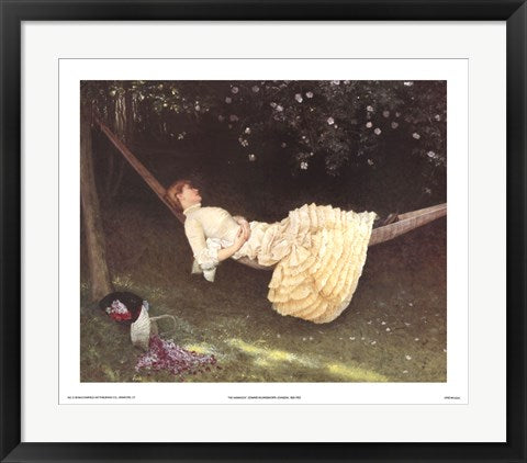 Framed The Hammock by Edward Killingworth Johnson | 18 x 22 1/2