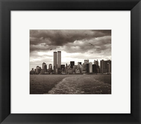 Framed Art Manhattan Skyline (large) by Walter Gritsik | 7 3/4 x 9 3/4