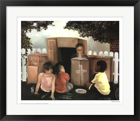 Framed Let's Play Church by Edwin Lester | 18 x 22