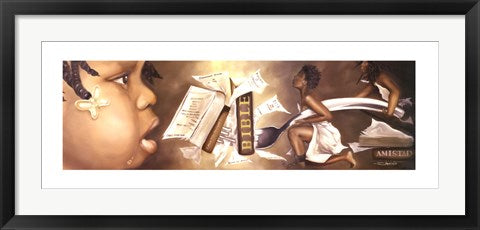 Framed Tough to Swallow (Girl) by Edwin Lester | 13 x 34