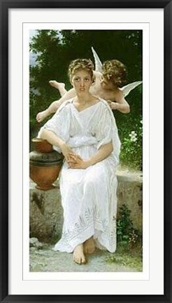 Framed Premiers Amours by William-Adolphe Bouguereau | 39 1/2 x 19 3/4 Art...