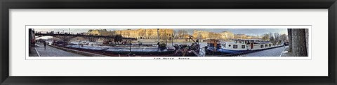 Framed Les Quais, Paris by Pierre Hebert | 5 1/8 x 39 3/4