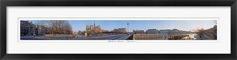 Framed Notre Dame, Paris by Pierre Hebert | 5 1/8 x 39 3/4