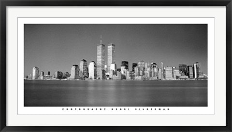 Framed New York Skyline by Henri Silberman | 19 3/4 x 39 1/2