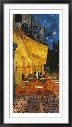 Framed Terrasse de Cafe by Vincent van Gogh | 39 1/2 x 19 3/4