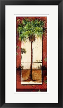 Framed Bay of Palms I by Natalie Armstrong | 19 3/4 x 9