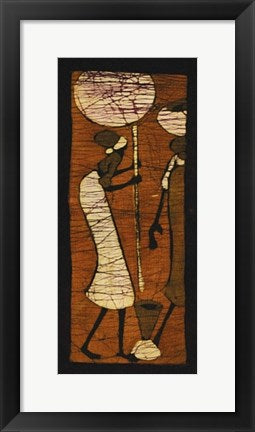 Framed Batik V by Setsinala | 19 3/4 x 9