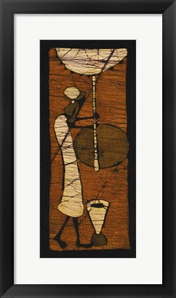 Framed Batik VI by Setsinala | 19 3/4 x 9