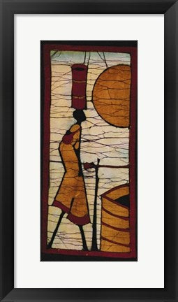 Framed Batik VII by Setsinala | 19 3/4 x 9