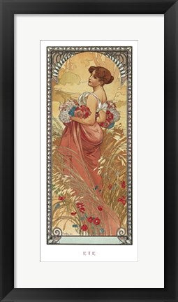Framed Ete, 1900 by Alphonse Mucha | 19 3/4 x 9