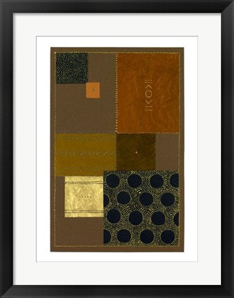 Framed Abstract in Brown I by Lucie Chis | 19 3/4 x 15 3/4