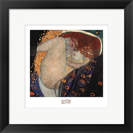 Framed Art Danae by Gustav Klimt | 11 3/4 x 11 3/4