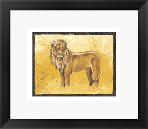 Framed Art The Lion Stands Proud by Philippe Genevrey | 9 1/2 x 11 3/4