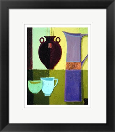 Framed Art Eggshell Blue Cup by Jennifer Hammond | 11 3/4 x 9 1/2