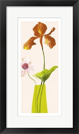 Framed Fleur II by Catherine Denolly | 19 3/4 x 9