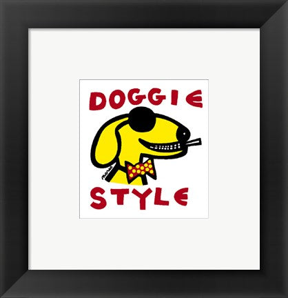Framed Art Doggie Style (petite) by Peter Marco | 6 x 6