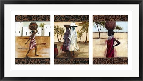 Framed Off to Market by Emilie Gerard | 19 3/4 x 39 1/2