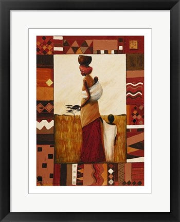 Framed Journey to Kariba Well by Emilie Gerard | 19 3/4 x 15 3/4