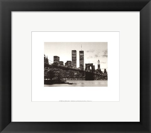 Framed Art WTC Over Brooklyn Bridge (Day) by Igor Maloratsky | 8 x 10