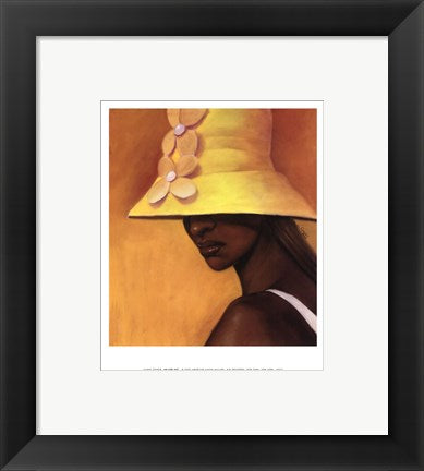 Framed Art Yellow Hat (petite) by Laurie Cooper | 10 x 8