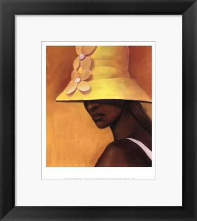 Framed Art Yellow Hat (mini) by Laurie Cooper | 12 x 10