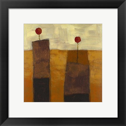Framed Art Two Red Flowers by Jamie Oliver | 11 3/4 x 11 3/4