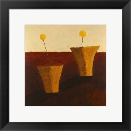 Framed Art Two Yellow Flowers by Jamie Oliver | 11 3/4 x 11 3/4