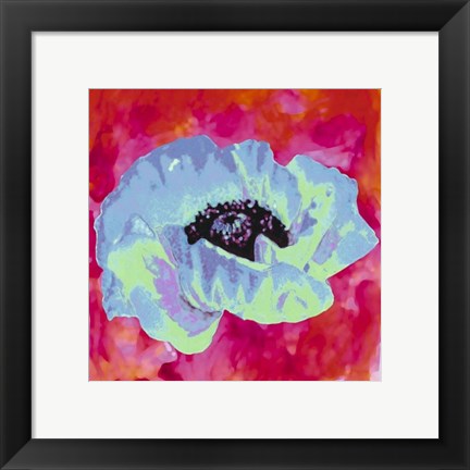Framed Art Blue Poppy by Yvonne Dulac | 11 3/4 x 11 3/4