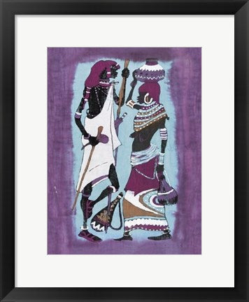 Framed Lobatse I by Setsinala | 15 ¾ x 11 ¾