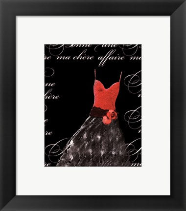 Framed Art Robe de Soiree de Corsage 10 x 8