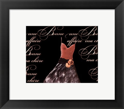 Framed Art Robe de Soiree de Chocolat 8 x 10