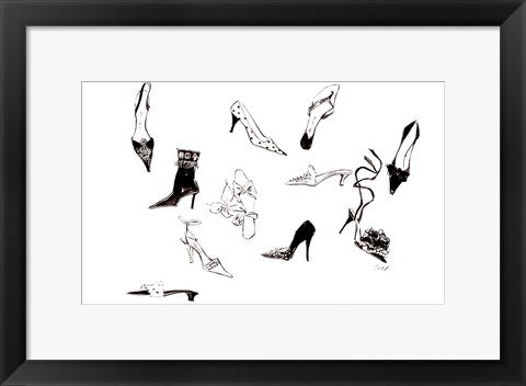 Framed Dix Chaussures by Tina Amico | 10 x 16