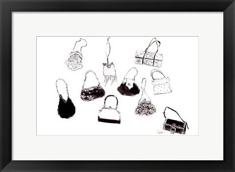 Framed Ten Handbags by Tina Amico | 10 x 16