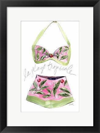 Framed La Plage Tropicale by Tina Amico | 16 x 10