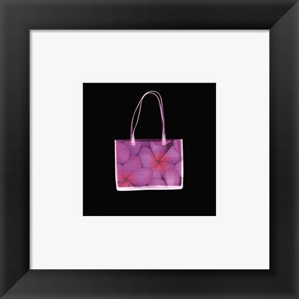 Framed Art Flowered Purse in Square 6 x 6