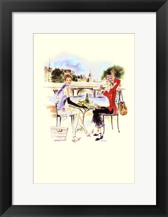 Framed Déjeuner Parisien by Tina Amico | 16 x 11