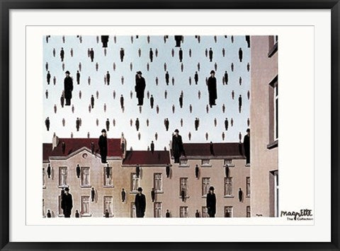 Framed Golconde by Rene Magritte | 27 1/2 x 39 1/2