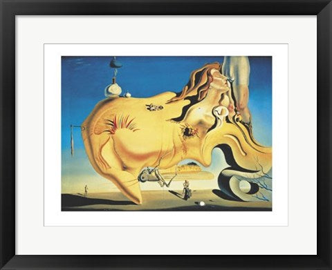 Framed Le Grand Masturbateur by Salvador Dali | 15 3/4 x 19 3/4