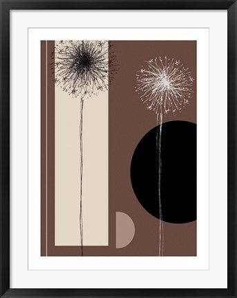 Framed Black and White Dandelions by Jo Parry | 31 1/2 x 23 1/2