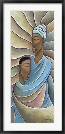 Framed Mother and Child by Nathaniel Barnes | 28 1/4 x 15