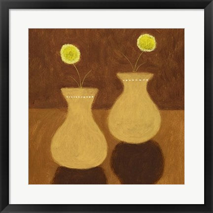 Framed Two Yellow Flowers II by Jamie Oliver | 19 3/4 x 19 3/4