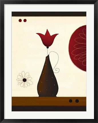 Framed A Single Red Tulip by Jo Parry | 31 1/2 x 23 1/2