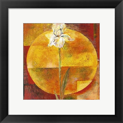 Framed White Iris by Yvonne Dulac | 11 3/4 x 11 3/4