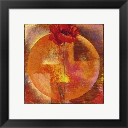 Framed Red Poppy by Yvonne Dulac | 11 3/4 x 11 3/4