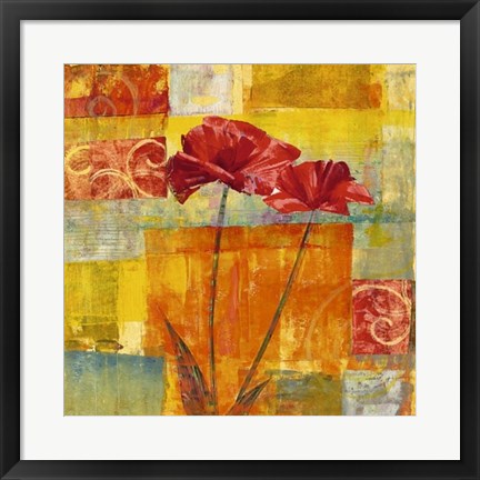 Framed Red Tulips I by Yvonne Dulac | 19 3/4 x 19 3/4