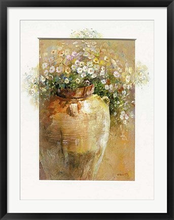 Framed Flowers in a Pot II by Willem Haenraets | 31 1/2 x 23 1/2