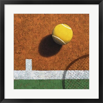 Framed Tennis by Bill Romero | 19 3/4 x 19 3/4