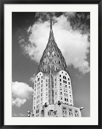 Framed Art Top of Chrysler Building by Henri Silberman | 31 1/2 x 23 1/2 Art P...