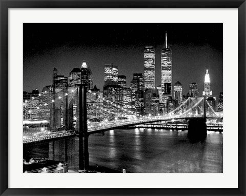Framed Brooklyn Bridge by Henri Silberman | 23 1/2 x 31 1/2