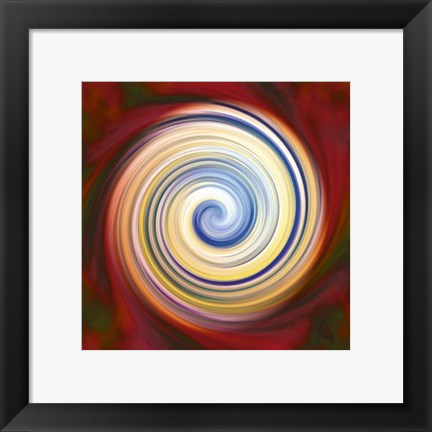 Framed Art Red Vortex by Anja | 11 3/4 x 11 3/4